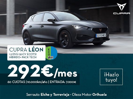 CUPRA LEÓN POR 292€ AL MES