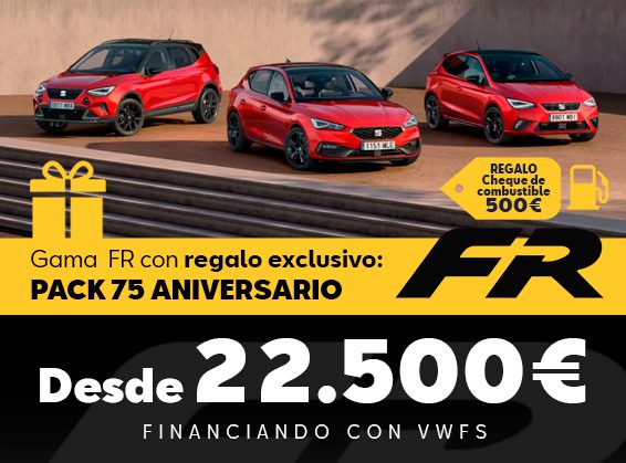 GAMA SEAT FR CON REGALO DEL PACK 75 ANIVERSARIO DESDE 22.500€