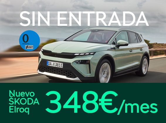 NUEVO SKODA ELROQ 100% ELÉCTRICO POR SOLO 348€ AL MES