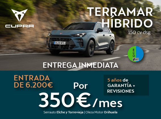 NUEVO CUPRA TERRAMAR HÍBRIDO POR SOLO 350€ AL MES - ENTRADA: 6.200€