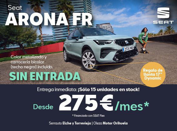 SEAT ARONA FR POR 275€ AL MES - SIN ENTRADA - GASTOS DE APERTURA AL CONTADO