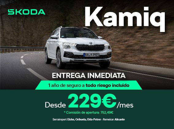 SKODA KAMIQ DESDE 229€ AL MES SIN ENTRADA